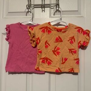 Cat & Jack Pink and Floral Kids Tees Set